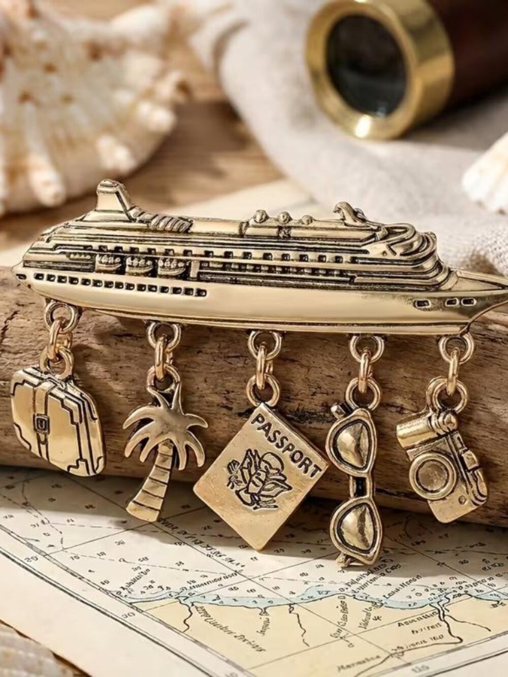 BON VOYAGE BROOCH